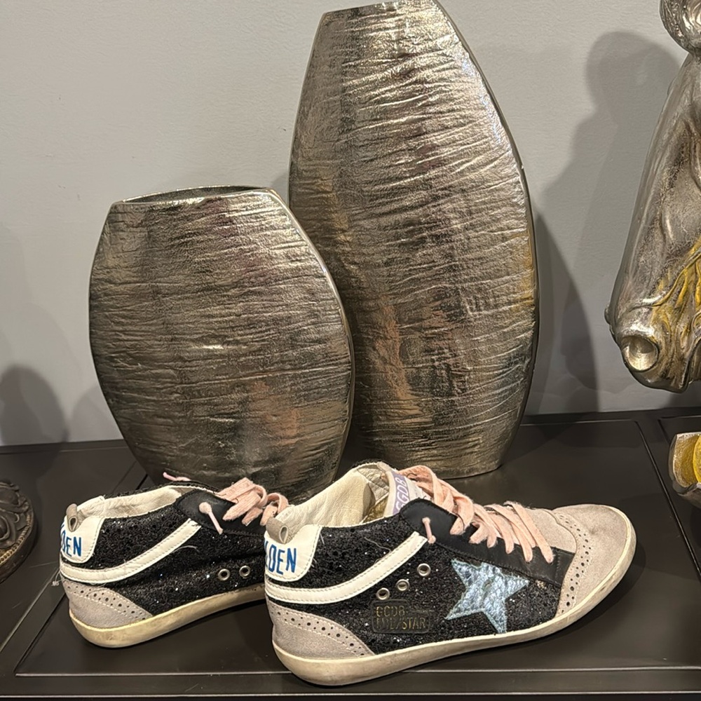 Sneakers Midstar GG style. Size 41-42 Women. Black glitter.